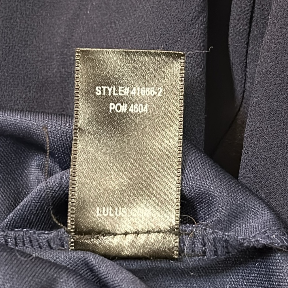 NWT Lulu’s | Shifting Dears Long Sleeve Dress Navy Blue XS - Picture 11 of 11